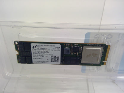 Open Box Micron 2280mm Enterprise 7450 Pro 960GB 960GB PCIe Gen4 x4 SSD